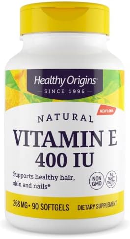 Healthy Origins Vitamin E 400 IU, Natural Mixed Tocopherols, 90 Softgels