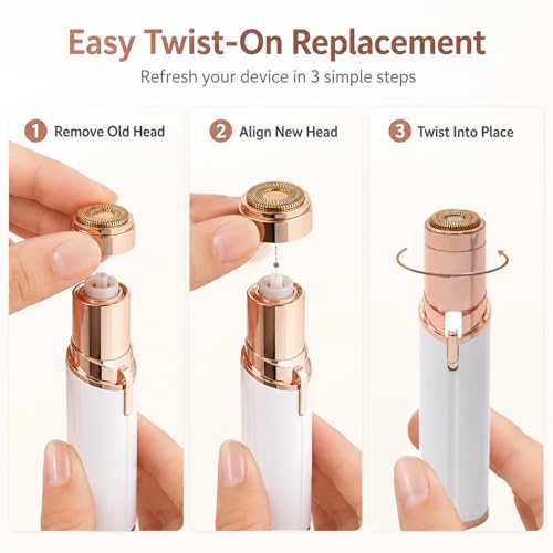 Replacement Heads for Finishing Touch Flawless Generation 2 Facial Hair Remover, 2 Count
