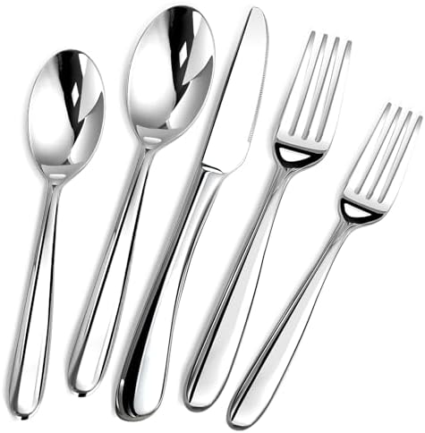 Silverware Set for 8, 40 Piece Stainless Steel Flatware Utensil Cutlery Set
