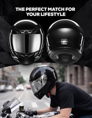 Full Face Motorcycle Helmet Adult ATV Helmet DOT Approved | Ultra-Lightweight, with Anti-Fog Visor, Breathable Liner, For Street Bike