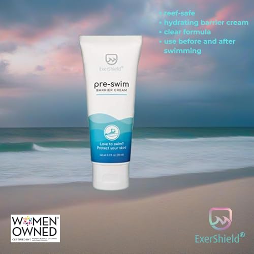 Exershield Pre-Swim Lotion –Barrier Cream for Swimmers – Protects Skin from the drying and itchy effects of pool and spa water