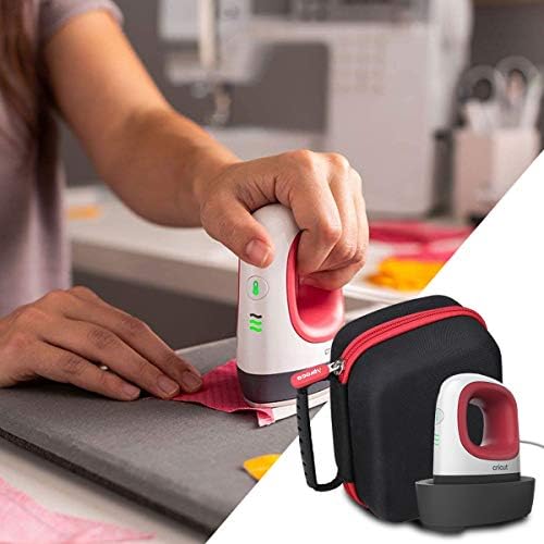 Aproca Case Compatible with Cricut EasyPress Mini Heat Press, Storage Portable Bag for Machine and Accessories -Black with Red Zipper (Case Only)