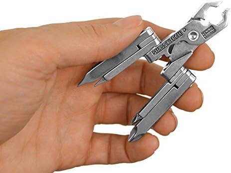 SWISS+TECH ST53100 Stainless Steel 19-in-1 Key Chain Multi Tool, Polished Finish (Single Pack)