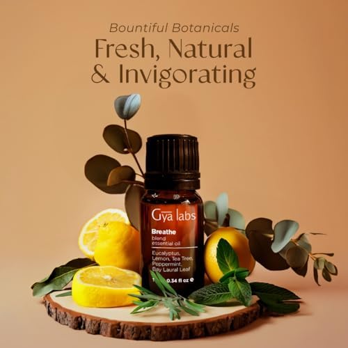 Gya Labs Breathe Essential Oil Blend - 0.34 Fl Oz - for Diffuser, Hair