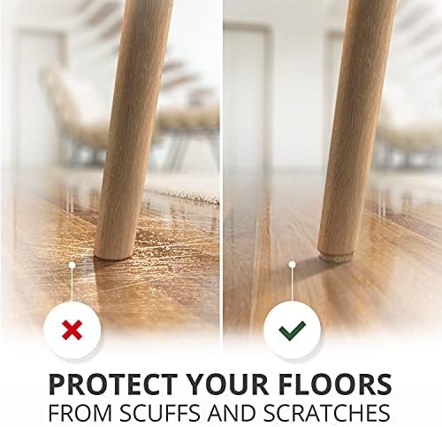 16 Heavy-Duty Felt Furniture Pads 2” 1/4” Thick X-Protector Round Felt Pads | for Furniture Feet - The Best Felt Floor Protectors for Furniture to Prevent Scratches. Protect Your Hard Floor! (Brown)