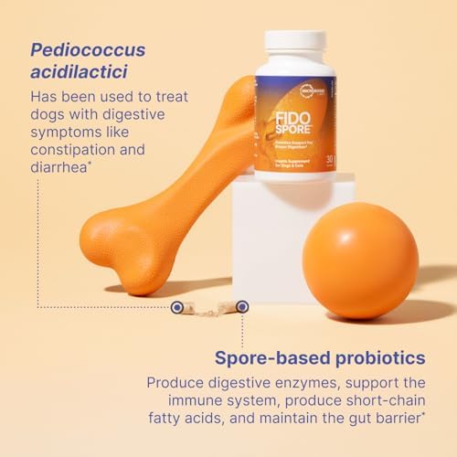 Microbiome Labs Fidospore - Dog Probiotics for Digestive Health & Immune Support - Spore-Forming Pet Probiotics for Dogs & Cats Gut Health