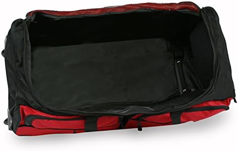 Pacific Coast Unisex 30" Large Rolling Duffel Bag, Red, One Size