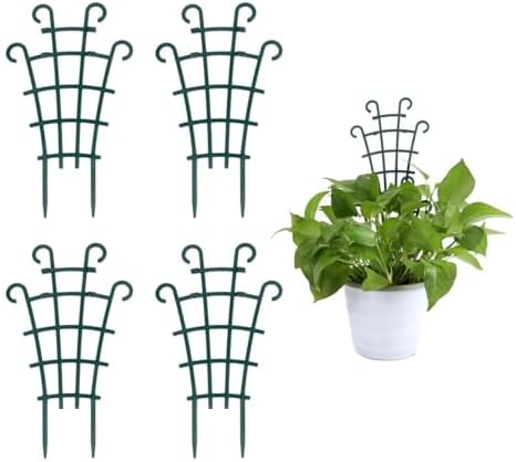 UWIOFF Trellis for Potted Plants, 4Pcs Stackable Small Indoor Plant Trellis