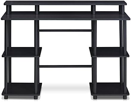 Furinno Turn-N-Tube Computer Desk, French Oak Grey/Black