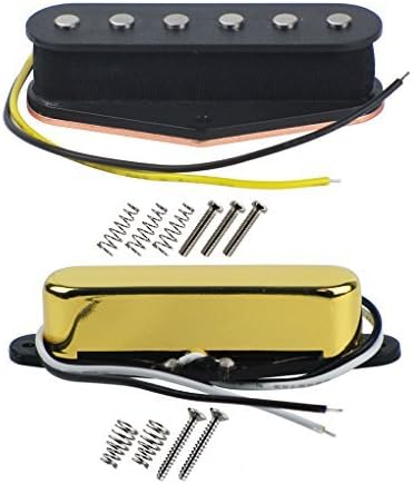 FLEOR Alnico 5 Guitar Pickups - TL Bridge & Neck Pickup (Chrome) for TL Style Guitar