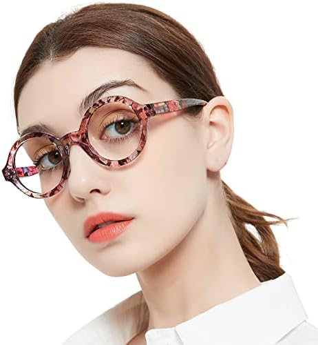 MARE AZZURO Round Reading Glasses 2.5 Women Stylish Readers 0 1.00 1.25 1.50 1.75 2.00 2.25 2.50 2.75 3.00 3.50 4.00 5.00 6.00 (Black 250)