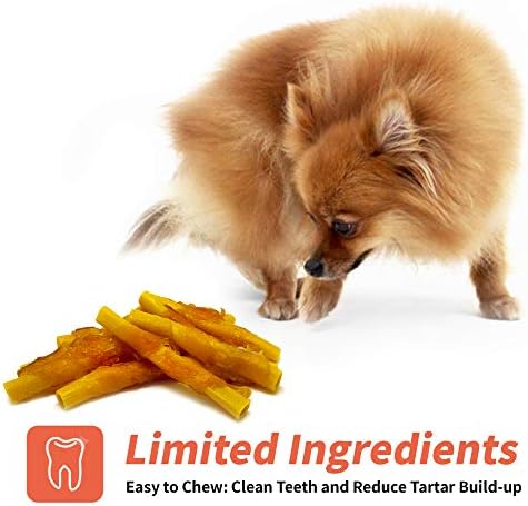 LuvChew Chicken Wrapped Dog Bone Treat Sticks with Glucosamine & Turmeric, Easy to Digest, Non-Rawhide Soft Chicken Cheese Dog Chew Treats 15pcs/Pack