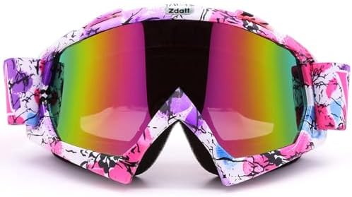 Dirt Bike Goggles, ATV Motorcycle UTV MX OTG Accessories Goggle Glasses & Anti Fog Ski Goggles, Racing Skiing Dirtbike