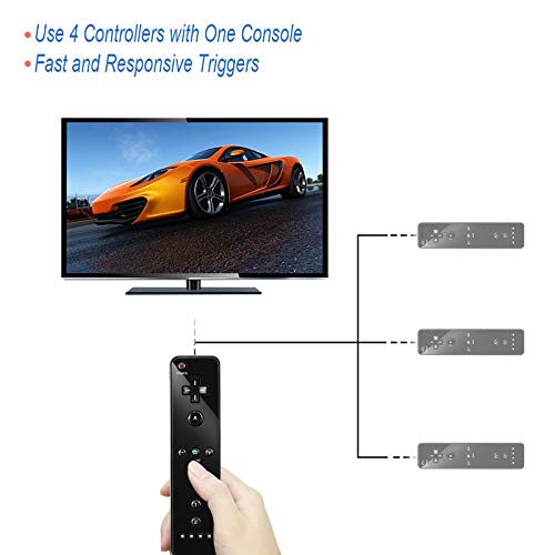 ChamZA Wireless Motion Remote Controller for Wii/Wii U, w/Soft Case & Hand strap (Red)