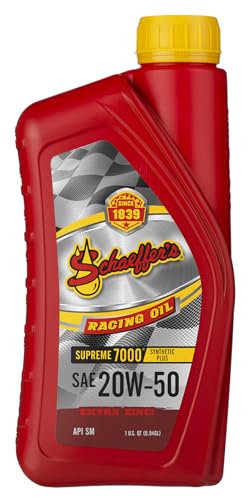 Schaeffer Manufacturing Co. 0705-012 Supreme 7000 Synthetic Plus Racing Engine Oil 20W-50, 1-Quart Bottle (Pack of 12)