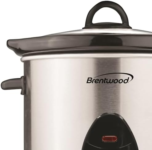 Brentwood SC-130S Slow Cooker Stainless Steel Body, 3-Quart