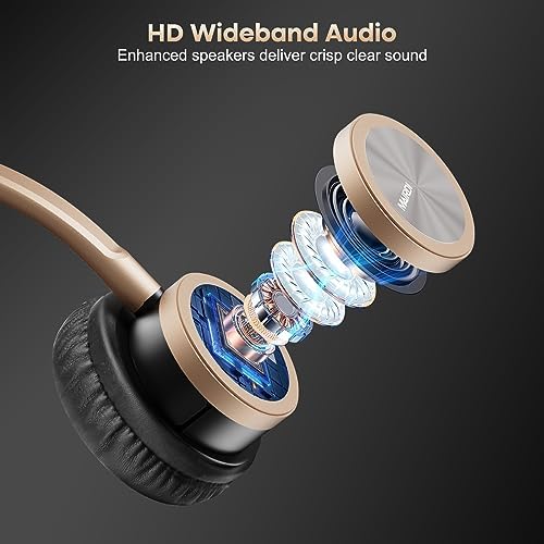 MAIRDI Phone Headset with RJ9 & 3.5mm Jacks for Call Center Deskphone Cell Phone PC Laptop