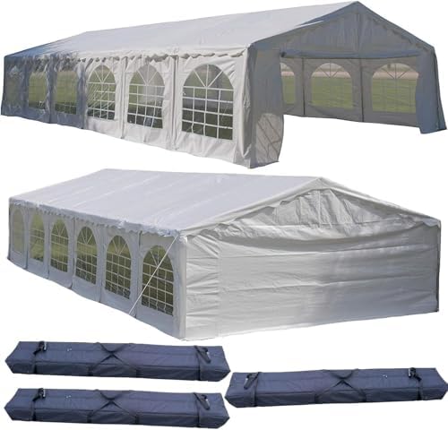 DELTA 26'x16' Budget PE Party Tent + (2) Long Bags + (1) Short Bag, Tents for Parties, Canopy Carpas para Fiestas,Wedding Event Tents for Outdoor Events (B Model)