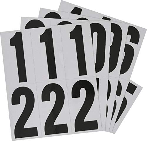 Hillman Reflective Adhesive Mailbox Number Pack, 3", Black and White 843445 | Square-cut vinyl, Self-adhesive reflective numbers for mailboxes, doors