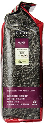 Eight O'Clock Coffee French Roast, 12 Ounce (Pack of 6) Dark Roast Ground Coffee, Robust, Smoky & Complex, 100% Arabica