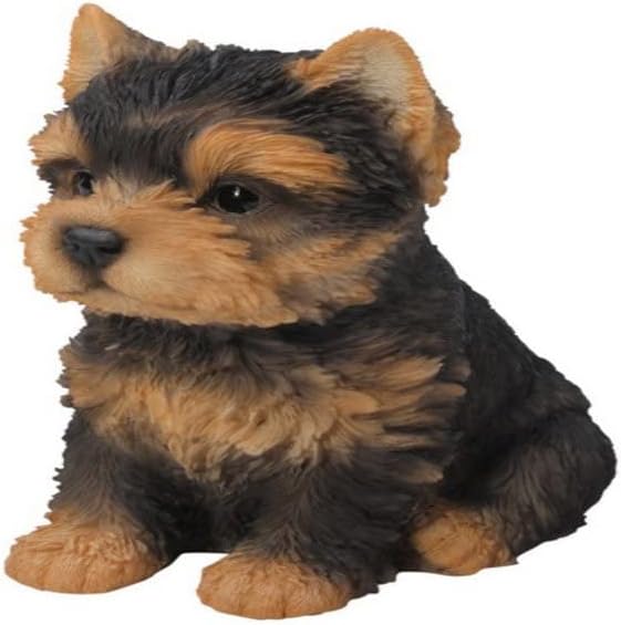 Hi-Line Gift Ltd Sitting Yorkshire Terrier Puppy, Brown/Black, 6.5"