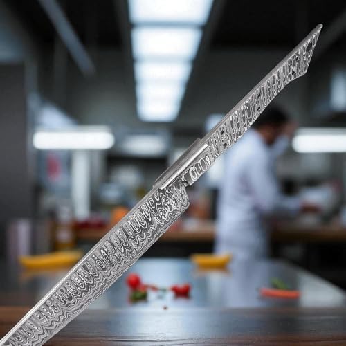 Poshland BBC-664 Custom Handmade Damascus Steel 8 Inches Chef blank Blade, kitchen blank blade