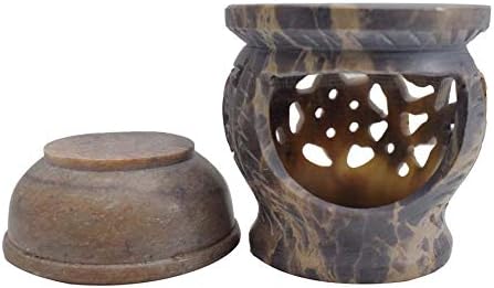 IFH Burner Oil Candle Wax Melt Tart Warmer Diffuser Tealight Soapstone Holder-BRN28