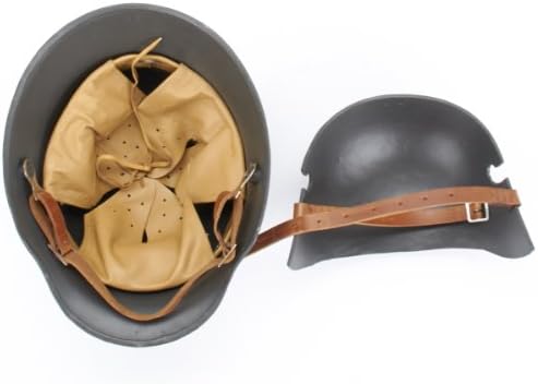 German WWI M16 Stahlhelm Steel Combat Helmet with Stirnpanzer Steel Sniper Brow Plate