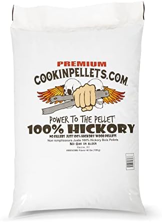 CookinPellets Premium Hickory Grill Smoker Smoking Wood Pellets, 40 Pound Bag (4 Pack)