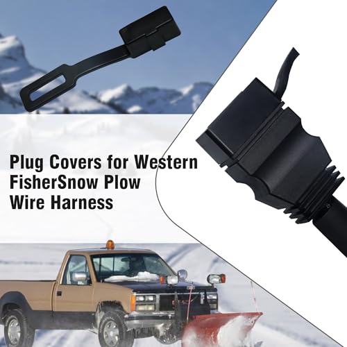 Plug Covers for Western Fisher Snow Plow Wire Harness | Compatible with 61548 8291K,2 Pcs