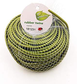 TIPU Soft Rubber Garden Rope Twine, Soft Hollow Stretchy Plant Support and Garden Twine, Green, 262 FT