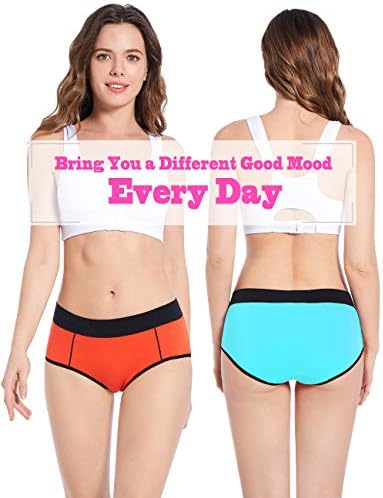 Molasus Women's Soft Cotton Briefs Ladies Mid-High Waisted Full Coverage Panties (Regular & Plus Size)