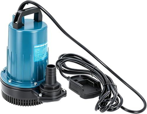 0.75HP 2900 GPH Sump Pump Electric Submersible Portable Utility Water Removal Transfer Pump for Swimming Pool Garden Pond Tubs Basement Window Wells