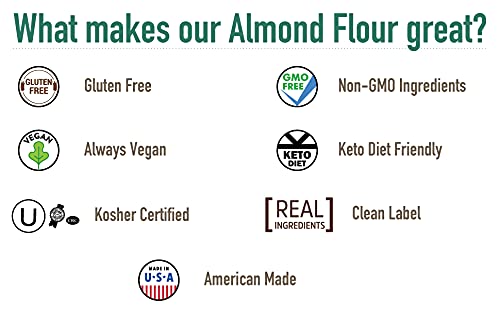 Pereg Blanched Almond Flour - Gluten Free, Keto Friendly, Finely Sifted - Wheat Free Flour, Multi-Purpose Flour & All Purpose Flour Alternative