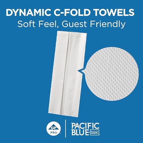 Pacific Blue Select by Georgia-Pacific PRO C-Fold Premium 2-Ply Paper Towels, White, 3.6” Folded Width, 120 Towels Per Pack, 12 Packs Per Case, 23000 | 1440 Sheets Total, 120 Sheets Per Unit, White, High Absorbency, Soft Feel, Dispenser Compatible, Comme…