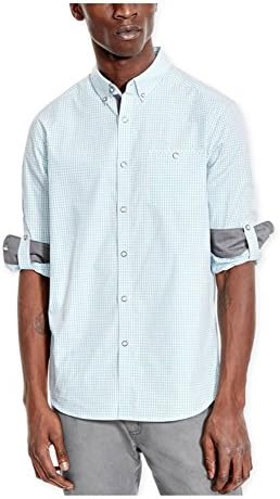 Kenneth Cole REACTION Men's Long Sleeve Check Woven
