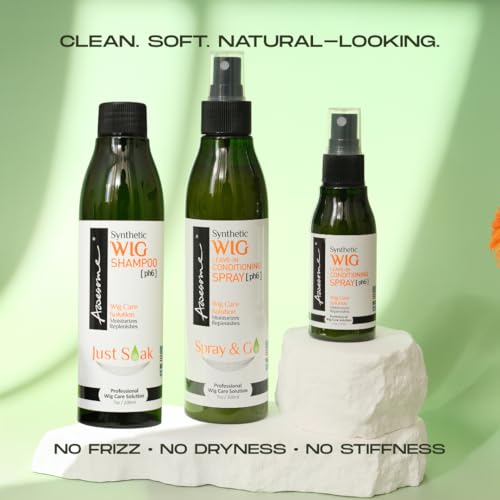 Awesome Human Hair Wig Leave in Conditioner Spray, pH5, Detangler & Easy Combing, Promoting Silkiness, Shine & Freshness, preventing Dryness (7 fl oz) | Full-size camellia oil mist that brings dry human hair wigs back to life