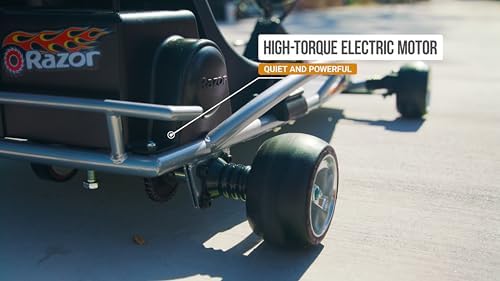 Razor Ground Force One - Electric Go-Kart for Ages 8+, Up to 12 MPH, Up to 40 Minutes of Continuous Use, Variable Speed Throttle