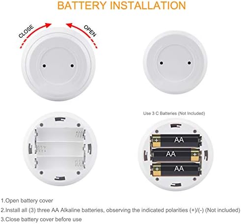 HONWELL Motion Sensor Light, Wireless Battery Powered Warm White Motion Sensor Lights, Stick Closet Lights, Safe LED Stair Lights