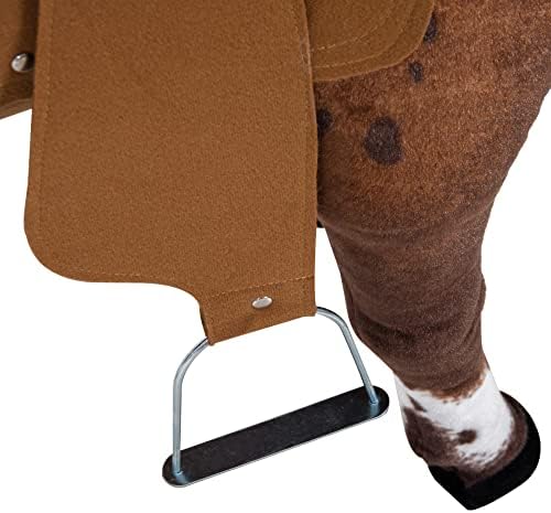 Qaba Sound-Making Ride On Horse for Toddlers 3-5 with Padding Brown | Neighing and Galloping Sound, Stuffed Animal Horse Toy for Kids, Soft Feel