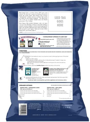 Jonathan Green (10323) Black Beauty Ultra Grass Seed - Cool Season Lawn Seed (25 lb)