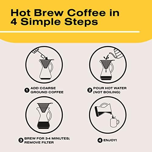 Bean Envy Pour Over Coffee Maker - Glass Dripper with Steel Filter 20 Oz | Dishwasher Safe, Borosilicate Carafe, Reusable Stainless Mesh, Non-Toxic