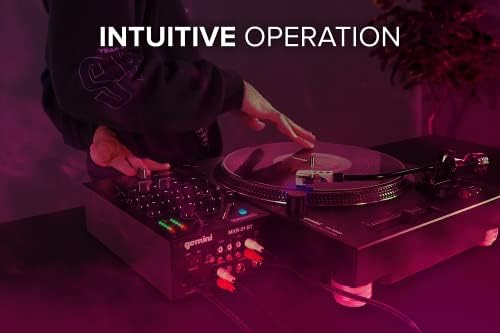 Gemini 2-Channel Bluetooth DJ Mixer, Crossfader Curve (MXR-01BT)