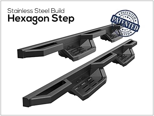 APS Stainless Steel Pocket Steps Running Boards Side Bars Compatible with Ram 1500 2009-2018 Crew Cab & Ram 2500 3500 2010-2026