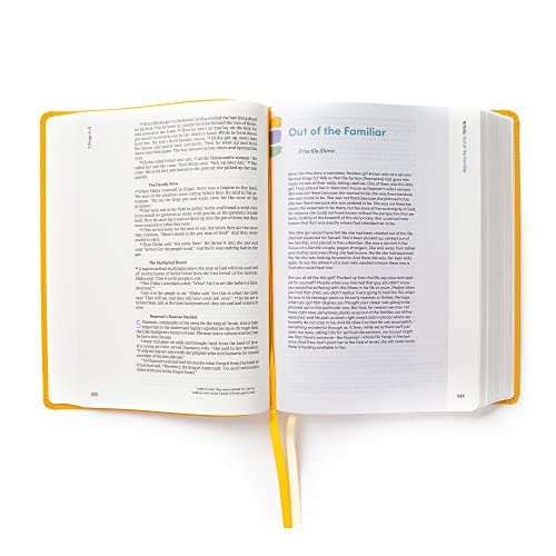 CSB Lifeway Women's Bible, Marigold LeatherTouch, Black Letter, Single-Column, Wide-Margins, Devotions, Articles, Word Studies, Character Profiles