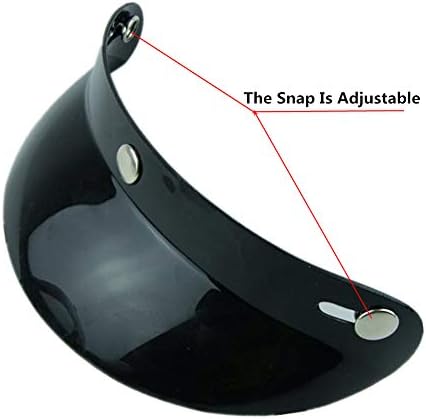 VCOROS Helmet Peak Shield Open Face Retro Motorcycle Helmet Sun Shade Peak | Sun Shade Protector For 3 Snap Helmets, Easy installation and removal