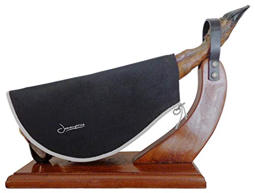 Serrano Ham Bone in from Spain 15 - 17 lb + Ham Stand + Knife + Ham Cover + Ham Tongs - Cured Spanish Jamon with NO Nitrates or Nitrites Espuña