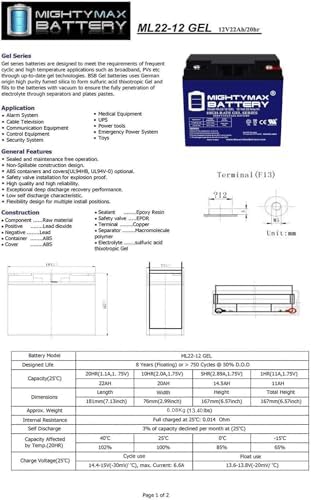 Mighty Max Battery 12V 22AH GEL Replaces Pride GoGo SC53 Elite Traveller Plus 3-2 Pack