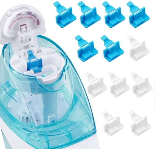 Silicone Saltwater Pods Refills Accessories Compatible with Navage Nasal Care Nasal Irrigation System - Save Salt Water pods for Easy Operation (6 Blue + 6 whie), nomal
