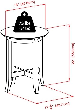 Winsome Toby Round End Table | Small Practical and Elegant Round Table for Bedroom, Den, or Living Room, Furniture Essentials for New Homes
